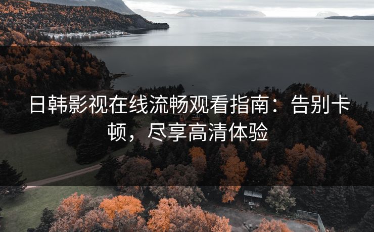 日韩影视在线流畅观看指南：告别卡顿，尽享高清体验